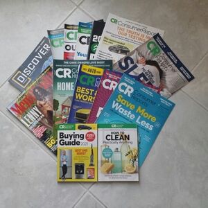12 Consumer Reports Magazines and 2 Others